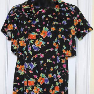 🟣225 - Alexandra Michaels 1990's 2 Piece Short Dress Suit & Jacket Size 8